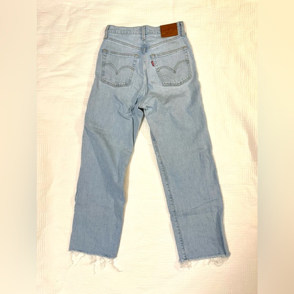 Levi’s Ribcage Straight Ankle Women’s Jeans 26x27 Light Wash Samba Goal - Picture 3 of 5